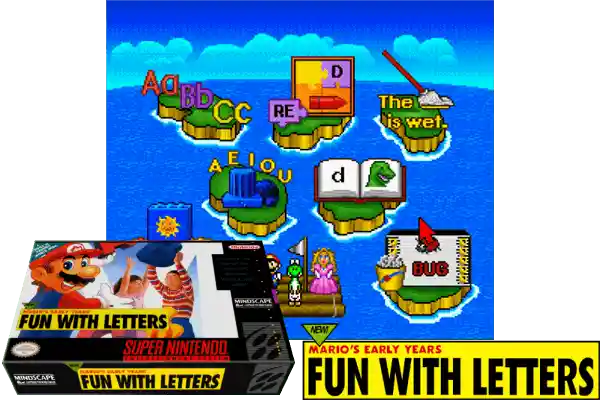 mario's early years: fun with letters